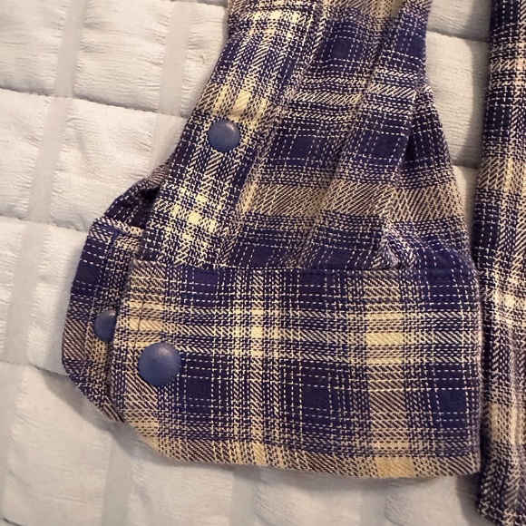 Blue and cream Under Armour‎ Tradesman Flex Flannel Shirt Men’s size L - Picture 12 of 15